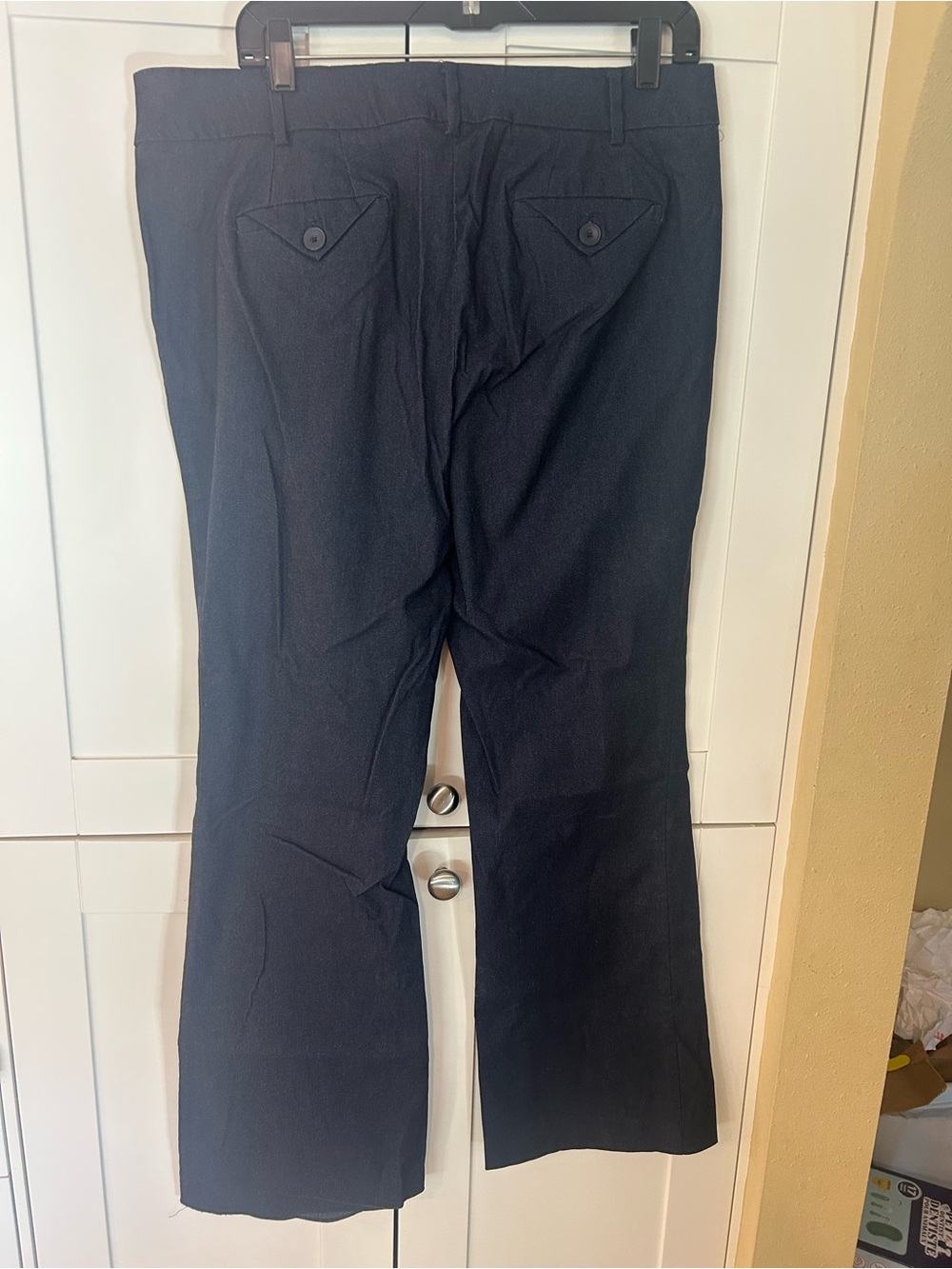 Lane Bryant Navy Chinos with Button Flap Back Pockets